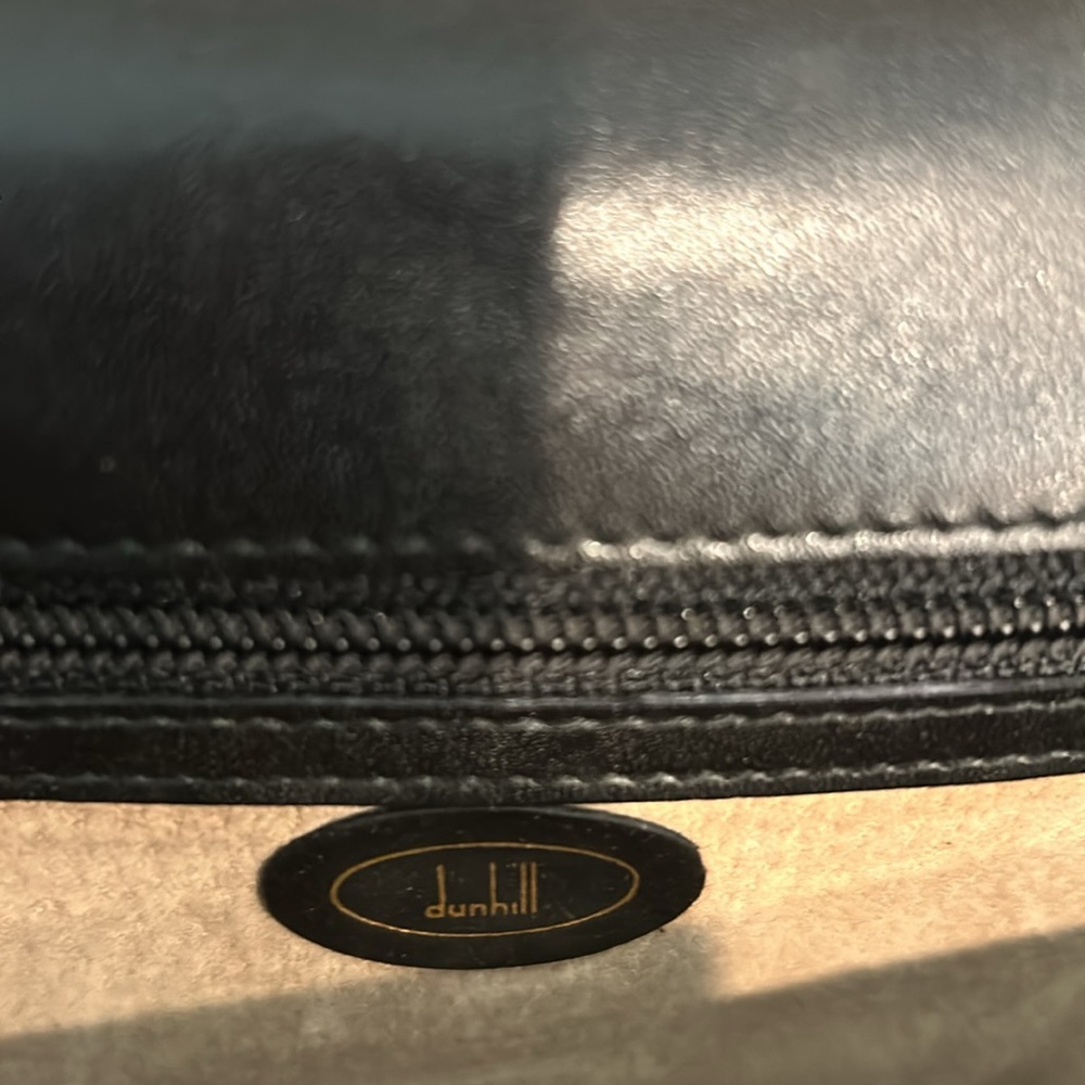 Dunhill Leather Combination Lock Messenger bag w wristlet and handle/ dust bag - Picture 10 of 13